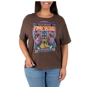 Pink Floyd Women's Brown Queen Elizabeth Hall London South Bank  Graphic T-Shirt